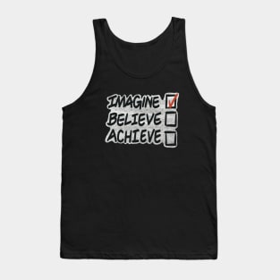 Imagine Believe Achieve Checklist Tank Top